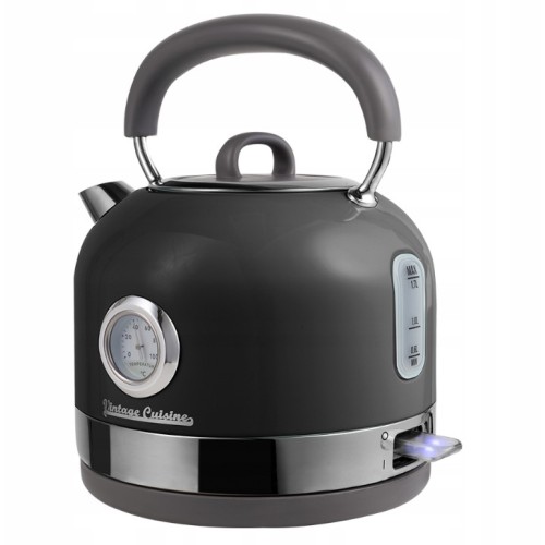 Електричний чайник Vintage Cuisine з термометром чорний