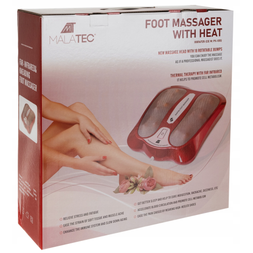 Масажер для ніг Malatec Shiatsu Foot Massager червоний 32 Вт Масажер для ніг Malatec Shiatsu Foot Massager червоний 32 Вт