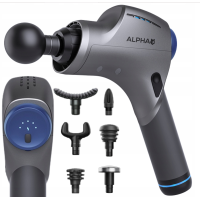 Масажер-пістолет для тіла Alpha AMG-05 сірий