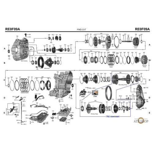 АКПП JF010E RE0F09A для Nissan Murano, Teana, Maxima, Altima. Рік випуску - не вказано. Об'єм двигуна - 2.5 літра. Паливо - бензин. АКПП JF010E RE0F09A для Nissan Murano, Teana, Maxima, Altima. Рік випуску - не вказано. Об'єм двигуна - 2.5 літра. Паливо - бензин.