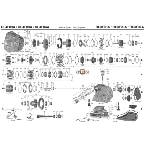 АКПП RE4F03A для Nissan Note, Almera, Tiida, 2006 рік, 1.6 л, бензин. Доступні запчастини з розборки. АКПП RE4F03A для Nissan Note, Almera, Tiida, 2006 рік, 1.6 л, бензин. Доступні запчастини з розборки.