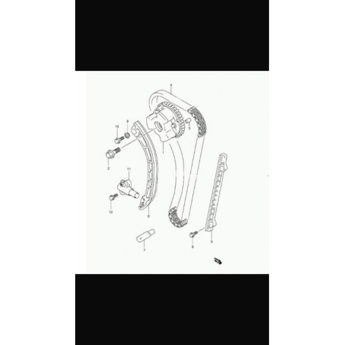 Комплект цепі ГРМ, на двигун 1.6 бензин М16А. Сузукі Комплект цепі ГРМ, на двигун 1.6 бензин М16А. Сузукі