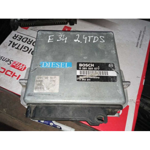 Блок керування двигуном ЕБУ BMW E34 2.4D 0281001077 2242211, 1993, 2.4 л дизель. Блок керування двигуном ЕБУ BMW E34 2.4D 0281001077 2242211, 1993, 2.4 л дизель.