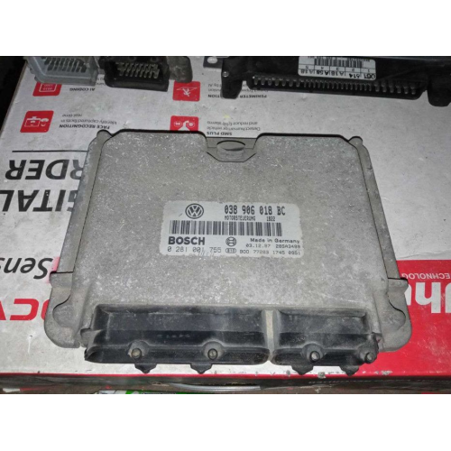 Блок управління двигуном Skoda Octavia 1.9 TDI 038906018BC 0281001755, випущений у 2005 році, з об'ємом двигуна 1.9 літра, працює на дизельному паливі. Блок управління двигуном Skoda Octavia 1.9 TDI 038906018BC 0281001755, випущений у 2005 році, з об'ємом двигуна 1.9 літра, працює на дизельному паливі.