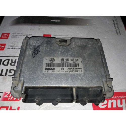 Блок управління двигуном Volkswagen Skoda 1.9TD 038906018AM 0281001707, 2002 рік, об'єм 1.9 л, дизель. Блок управління двигуном Volkswagen Skoda 1.9TD 038906018AM 0281001707, 2002 рік, об'єм 1.9 л, дизель.