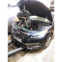 Двигун G4KJ для Hyundai Sonata 2010, 2.4 л, бензин. G4KE для Kia Optima 2012, 2.4 л, бензин. G4KK для Hyundai Santa Fe 2013, 2.4 л, бензин. G4KH для Kia Optima 2015, 2.4 л, бензин. G4KD для Hyundai Santa Fe 2017, 2.4 л, бензин.