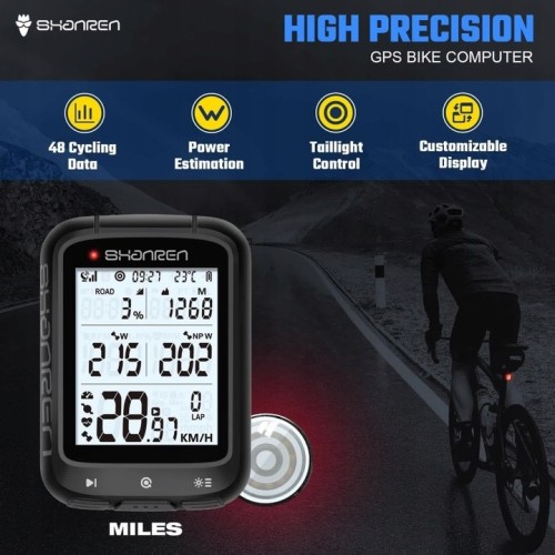 Велокомп'ютер бездротовий Shanren Miles+GPS ANT Велокомп'ютер бездротовий Shanren Miles+GPS ANT