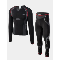 Комплект термобілизни чоловічий Brugi Baseprotect чорно-червоний розмір S/M, L/XL