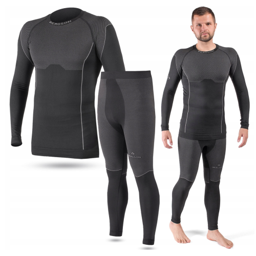 Комплект термобілизни чоловічий Bergson чорний розмір S/M, L/XL Комплект термобілизни чоловічий Bergson чорний розмір S/M, L/XL