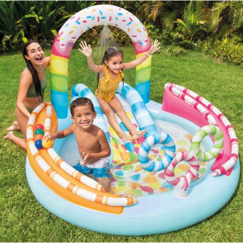 Надувний басейн Intex CANDY SLIDE (170х168см) Надувний басейн Intex CANDY SLIDE (170х168см)