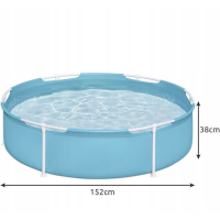 Басейн Bestway круглий каркасний синій 152x152x38см