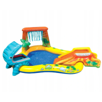 Басейн надувний Intex 57444 Ігровий центр Dinosaur II 249x191x109см