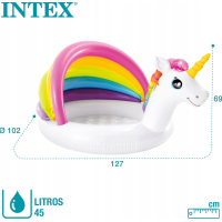 Басейн надувний Intex квадратний 127х102см єдиноріг