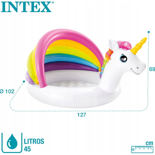 Басейн надувний Intex квадратний 127х102см єдиноріг Басейн надувний Intex квадратний 127х102см єдиноріг