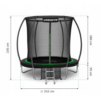 Батут із сіткою Urbogym 252 см FT 8 (244-252 см)