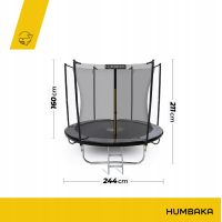 Батут із сіткою HUMBAKA ECO-8 FT 8 (244-252 см)