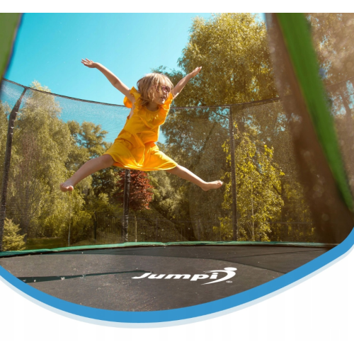 Батут із сіткою Jumpi 244 см FT 8 (244-252 см) жовтий Батут із сіткою Jumpi 244 см FT 8 (244-252 см) жовтий