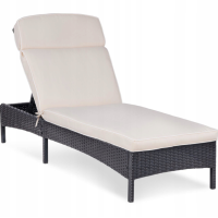 Шезлонг Uniprodo UNI_SUNBED_12, метал, бежевий і коричневий