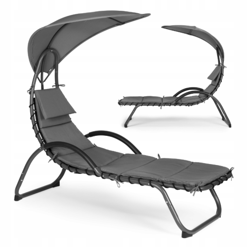 Шезлонг ModernHome PH158C, сірий метал Шезлонг ModernHome PH158C, сірий метал