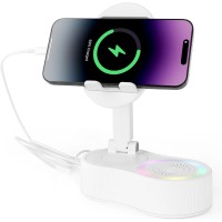 Настільна підставка для телефону з Bluetooth-колонкою Induction White
