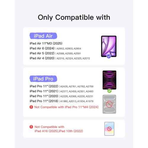 Чохол-клавіатура Inateck KB04111 для iPad Pro 11 та Air 10,9/11" M4