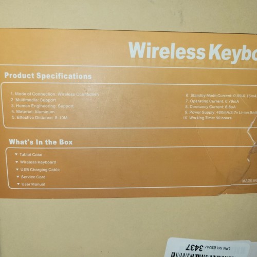 Клавіатура-чохол для планшета Wireless Keyboard Case 90 Hours Working Time