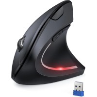 Мишка бездротова TECKNET 2.4G Ergonomic Vertical Mouse Black