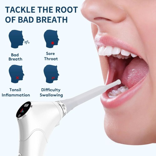 Набір для видалення каміння з мигдаликів Tonsil Stone Remover Kit Electronic Vacuum White