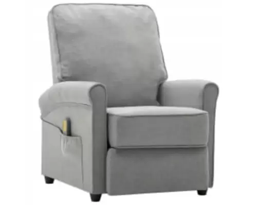 Крісло масажне VidaXL з світло-сірої тканини