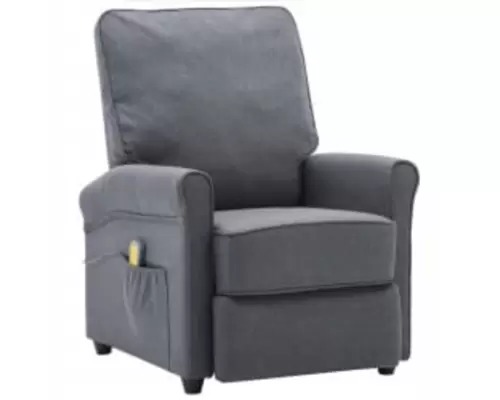 Крісло масажне VidaXL з темно-сірої тканини