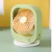 Вентилятор настільний акумуляторний DianDi Fashion Fan SQ 2177A Салатовий з жовтим