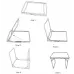 Туристичний стіл + 4 стільці Springos 60x120x71см, валіза, білий