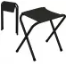 Туристичний стіл + 4 стільці Springos 60x120x70см темно-коричневий