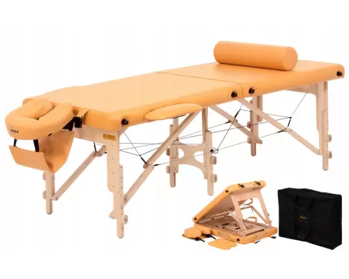 Масажний стіл розкладний дерев'яний MOV оранжевий