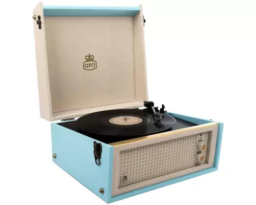 GPO Retro Bermuda Blue Грамофон проигрыватель виниловых дисков