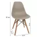 Крісло для кухні на ніжках Bonro В-173 FULL KD коричневе (4 шт)