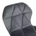 Барний стілець зі спинкою Bonro B-087 велюр сіре з чорною основою