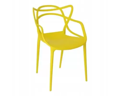 Крісло стілець для кухні вітальні барів Bonro B-486 жовте (4 шт)