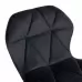 Барний стілець зі спинкою Bonro B-087 велюр чорне з чорною основою