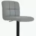 Барний стілець зі спинкою Bonro B-0106 сірий з чорною основою