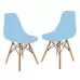 Крісло для кухні на ніжках Bonro В-173 FULL KD голубе (2 шт)