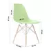 Крісло для кухні на ніжках Bonro В-173 FULL KD зелене (2 шт)