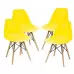 Крісло для кухні на ніжках Bonro В-173 FULL KD жовте (4 шт)