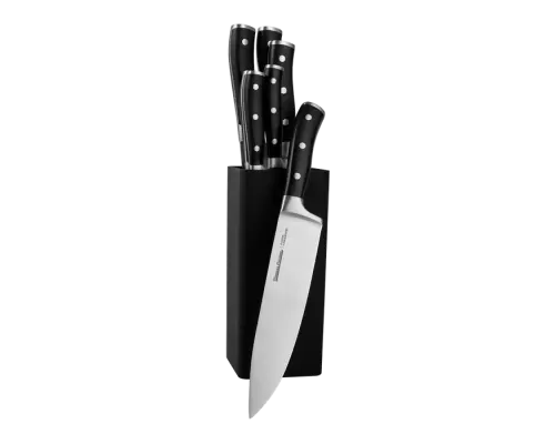 Набір з 7 кухонних ножів з підставкою Vintage Cuisine Колір: чорний