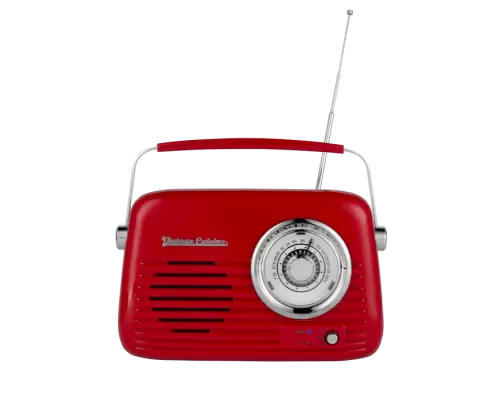 Ретро хромоване радіо з динаміком Bluetooth Vintage Cuisine Колір: червоний