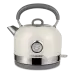 Меломанський набір - ретро радіо Chrom з Bluetooth-гучником та ретро електричний чайник з термометром Vintage Cuisine кремові