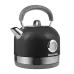 Електричний чайник з термометром 1,7 л і тостером для вінтажної кухні Колір: чорний