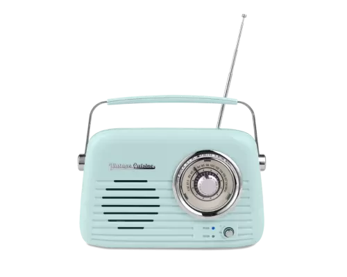 Ретро хромоване радіо з динаміком Bluetooth Vintage Cuisine Колір: м'ята