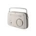 Меломанський набір - ретро радіо Chrom з Bluetooth-гучником та ретро електричний чайник з термометром Vintage Cuisine кремові